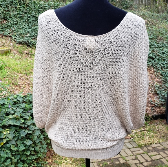 Free People Lurex Swit Lace Front Knit Top - Picture 11 of 14